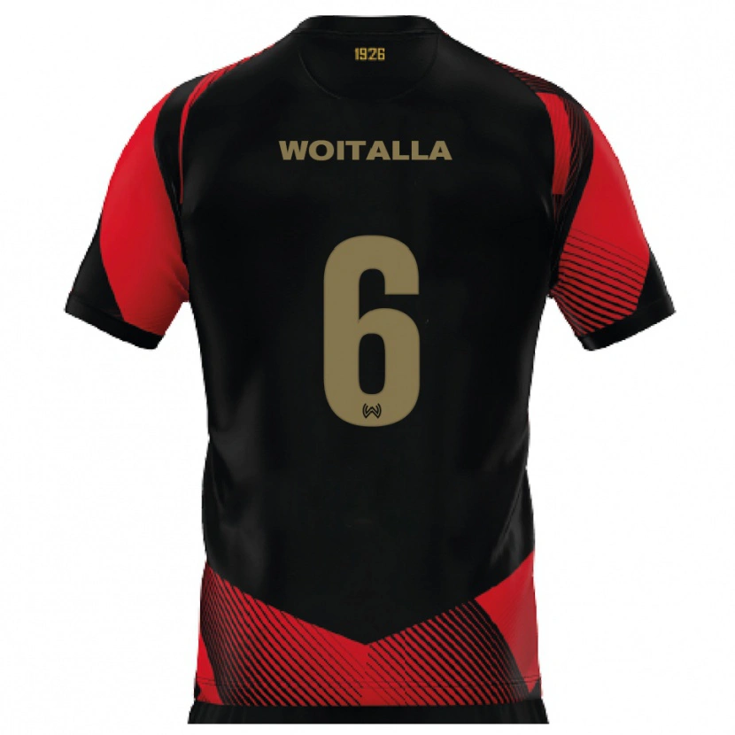Danxen Herren Luis Woitalla #6 Schwarz Rot Heimtrikot Trikot 2025/26 T-Shirt