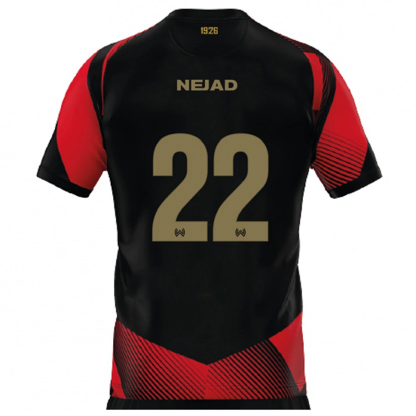 Danxen Herren Milad Nejad #22 Schwarz Rot Heimtrikot Trikot 2025/26 T-Shirt