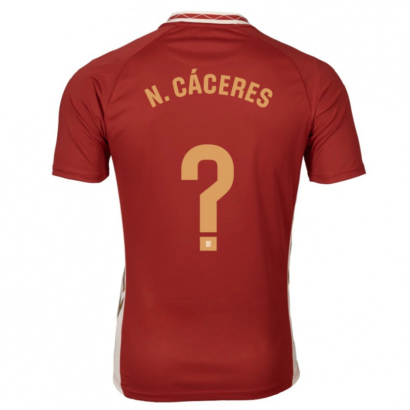 Danxen Herren Nayluisa Cáceres #0 Burgunder Gold Auswärtstrikot Trikot 2025/26 T-Shirt