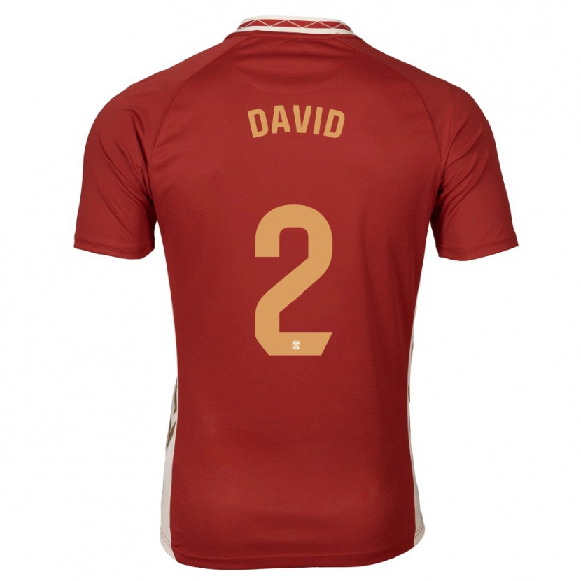 Danxen Herren David Rodríguez #2 Burgunder Gold Auswärtstrikot Trikot 2025/26 T-Shirt