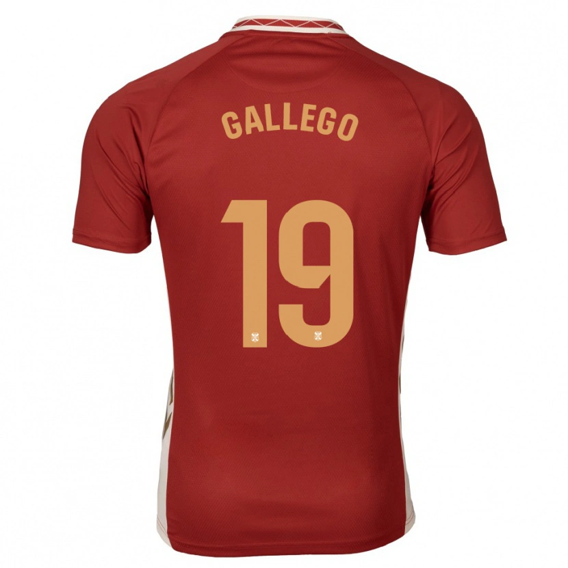 Danxen Herren Enric Gallego #19 Burgunder Gold Auswärtstrikot Trikot 2025/26 T-Shirt