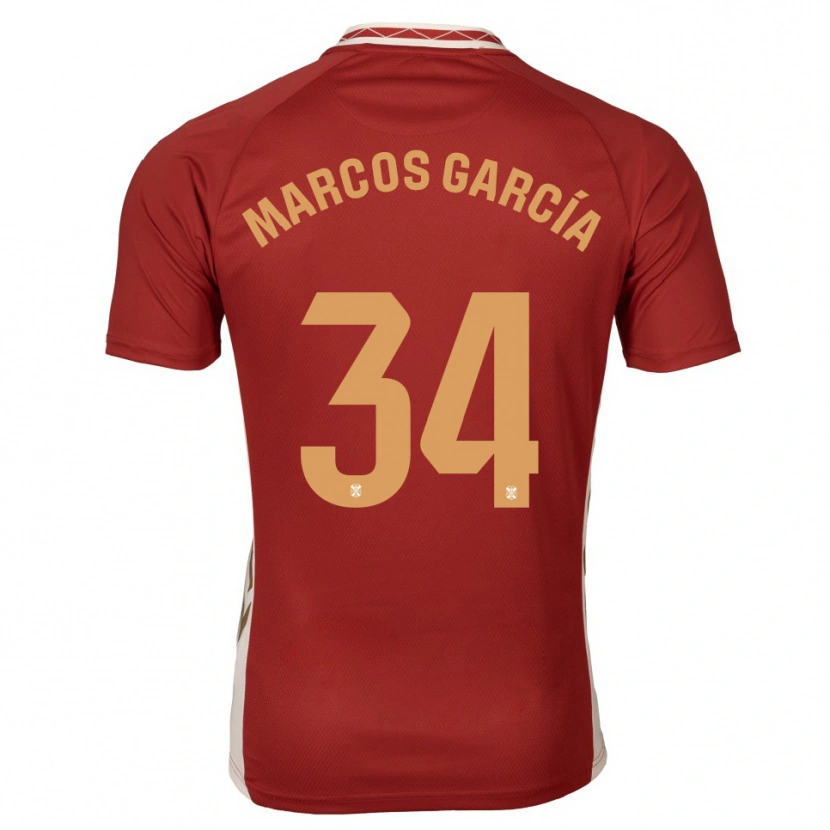 Danxen Herren Marcos García #34 Burgunder Gold Auswärtstrikot Trikot 2025/26 T-Shirt
