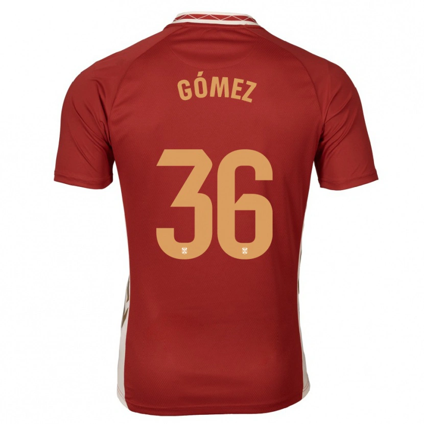 Danxen Herren Yerover Gómez #36 Burgunder Gold Auswärtstrikot Trikot 2025/26 T-Shirt