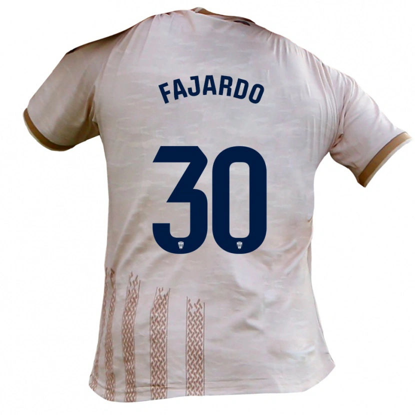 Danxen Herren José Fajardo #30 Cremeweiß Braun Auswärtstrikot Trikot 2025/26 T-Shirt