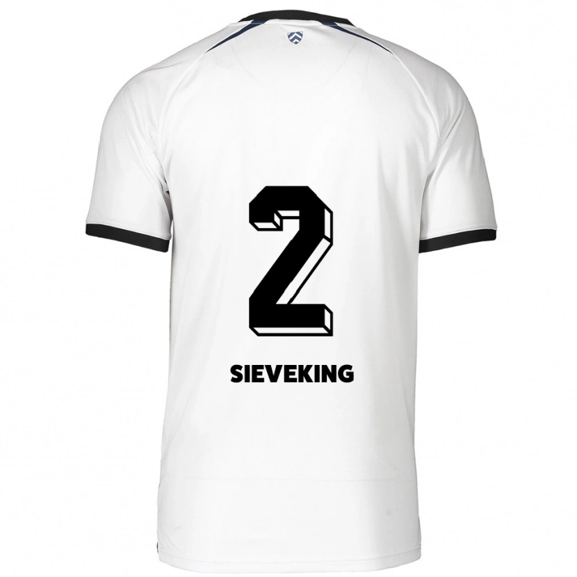 Danxen Herren Antonio Sieveking #2 Weiß Schwarz Auswärtstrikot Trikot 2025/26 T-Shirt
