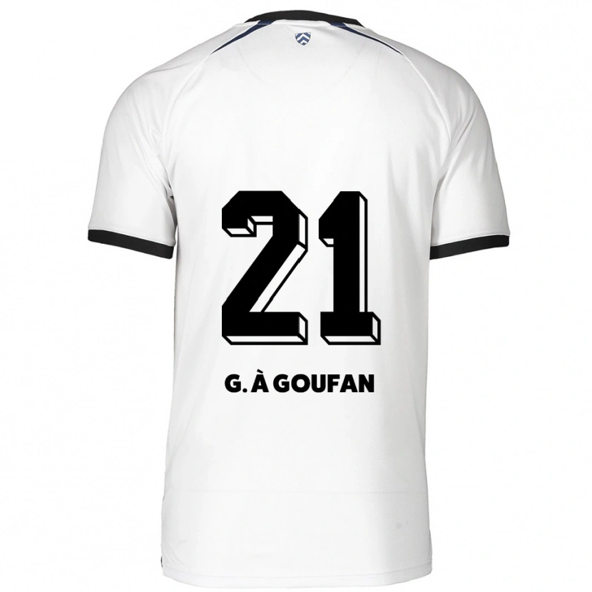 Danxen Herren Marc Gouiffe À Goufan #21 Weiß Schwarz Auswärtstrikot Trikot 2025/26 T-Shirt