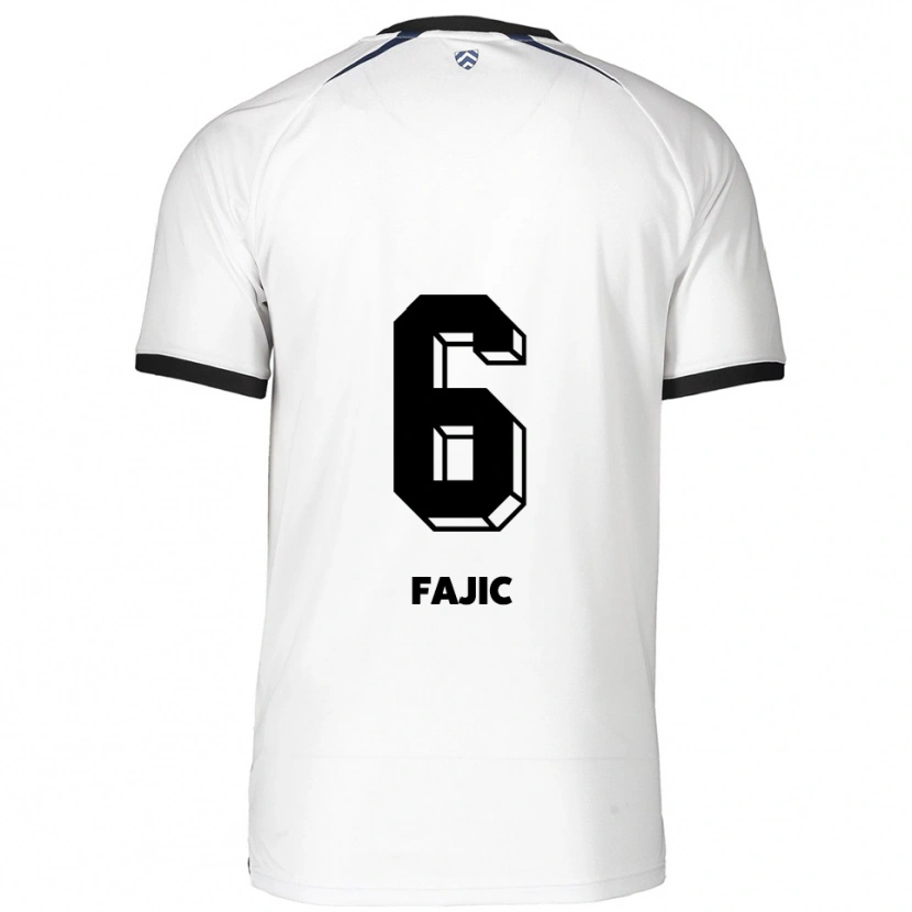 Danxen Herren Suat Fajic #6 Weiß Schwarz Auswärtstrikot Trikot 2025/26 T-Shirt