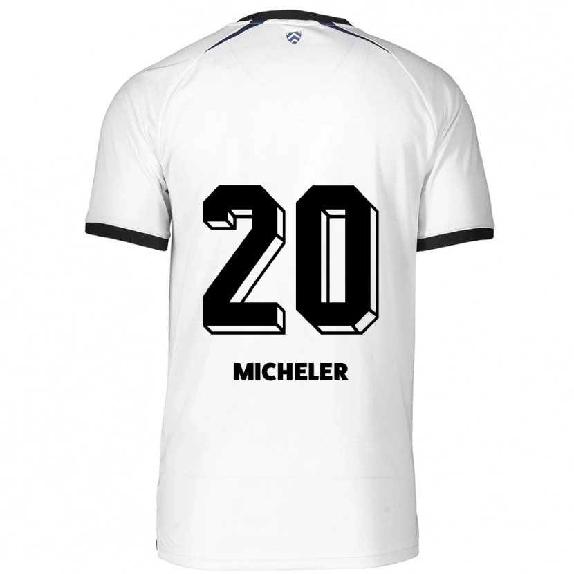 Danxen Herren Florian Micheler #20 Weiß Schwarz Auswärtstrikot Trikot 2025/26 T-Shirt