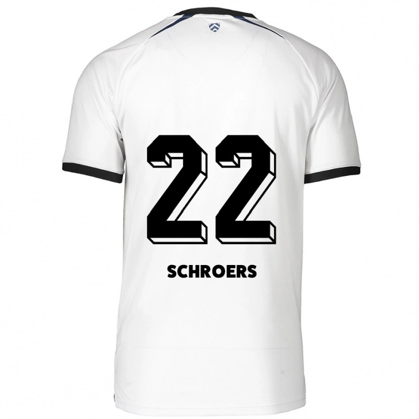 Danxen Herren Mika Schroers #22 Weiß Schwarz Auswärtstrikot Trikot 2025/26 T-Shirt