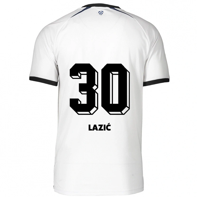 Danxen Herren Kristina Lazić #30 Weiß Schwarz Auswärtstrikot Trikot 2025/26 T-Shirt