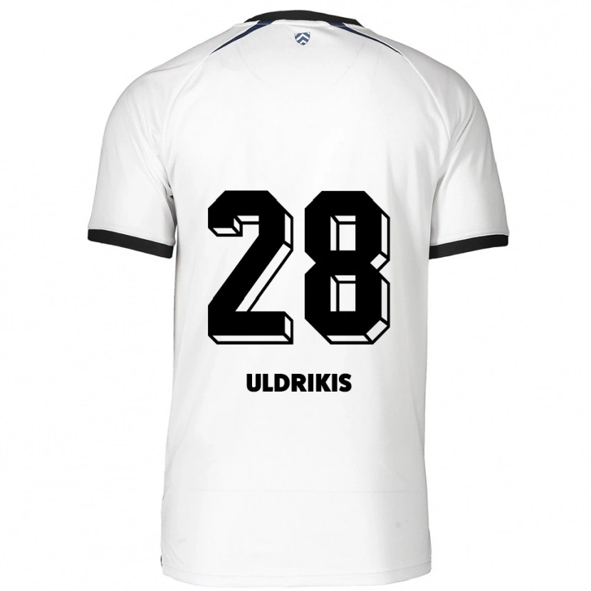 Danxen Herren Roberts Uldrikis #28 Weiß Schwarz Auswärtstrikot Trikot 2025/26 T-Shirt
