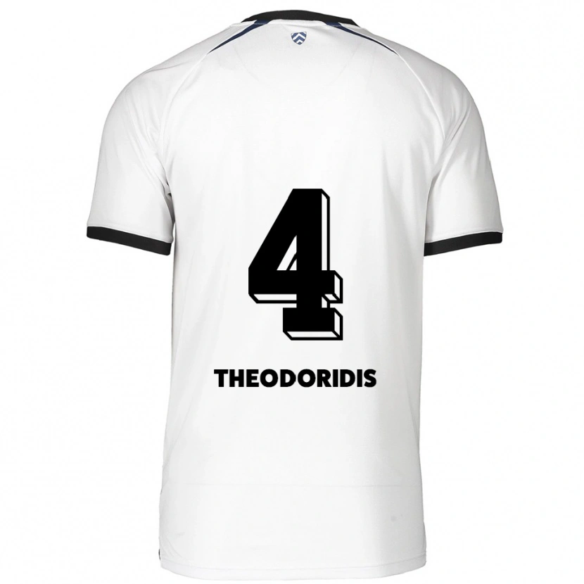 Danxen Herren Christos Theodoridis #4 Weiß Schwarz Auswärtstrikot Trikot 2025/26 T-Shirt