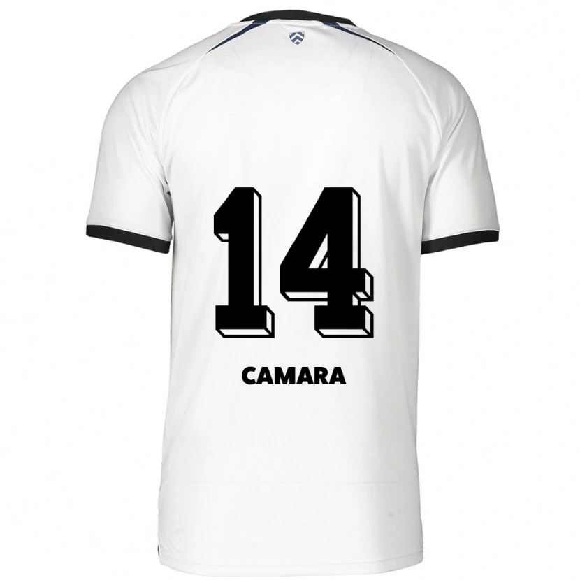 Danxen Herren Fode Camara #14 Weiß Schwarz Auswärtstrikot Trikot 2025/26 T-Shirt