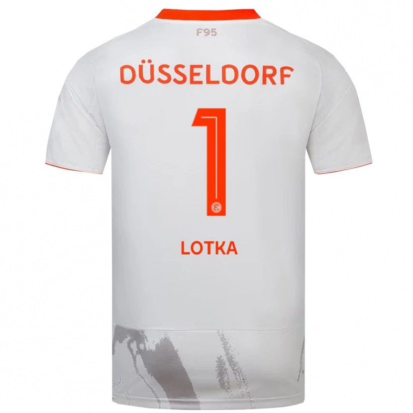 Danxen Herren Marcel Lotka #1 Weiß Orange Auswärtstrikot Trikot 2025/26 T-Shirt