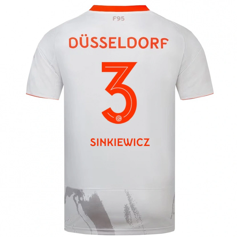 Danxen Herren Luis Sinkiewicz #3 Weiß Orange Auswärtstrikot Trikot 2025/26 T-Shirt
