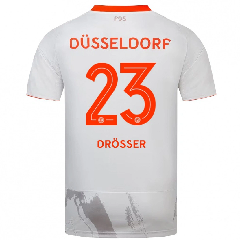 Danxen Herren Luke Drösser #23 Weiß Orange Auswärtstrikot Trikot 2025/26 T-Shirt