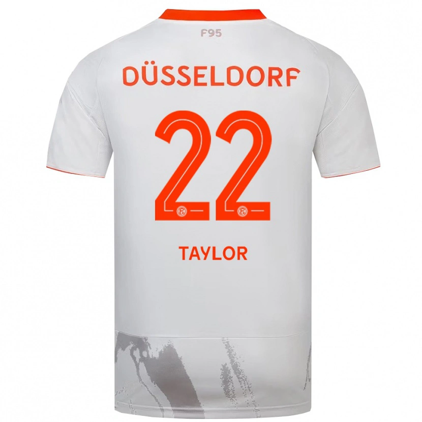 Danxen Herren Makaya Taylor #22 Weiß Orange Auswärtstrikot Trikot 2025/26 T-Shirt