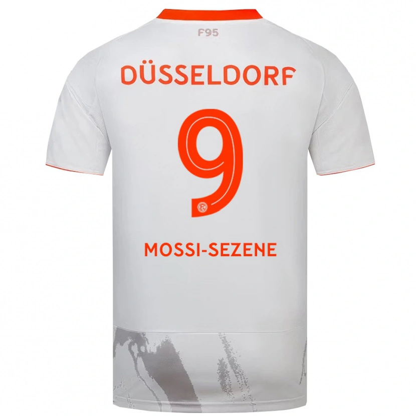 Danxen Herren Dadou Mossi-Sezene #9 Weiß Orange Auswärtstrikot Trikot 2025/26 T-Shirt