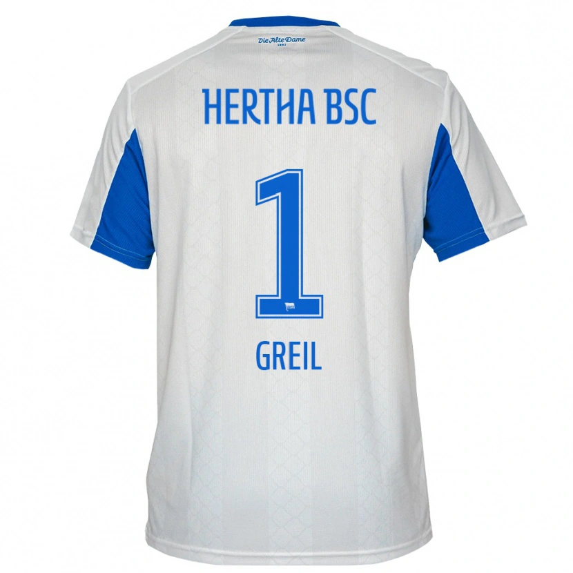 Danxen Herren Luis Greil #1 Weiß Blau Auswärtstrikot Trikot 2025/26 T-Shirt
