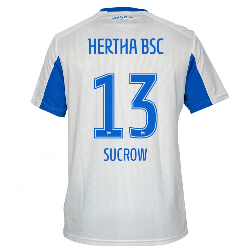 Danxen Herren Connor Sucrow #13 Weiß Blau Auswärtstrikot Trikot 2025/26 T-Shirt