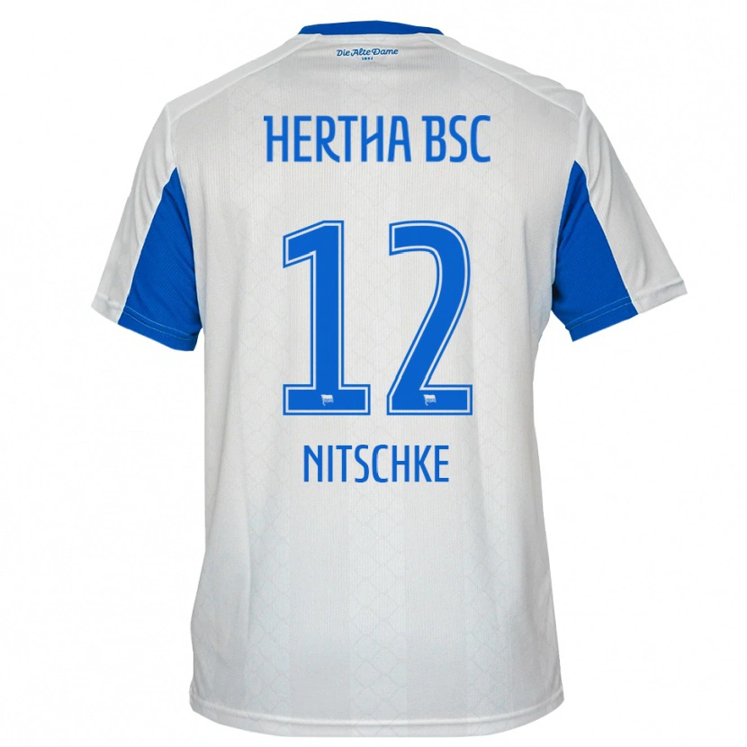 Danxen Herren Til Nitschke #12 Weiß Blau Auswärtstrikot Trikot 2025/26 T-Shirt