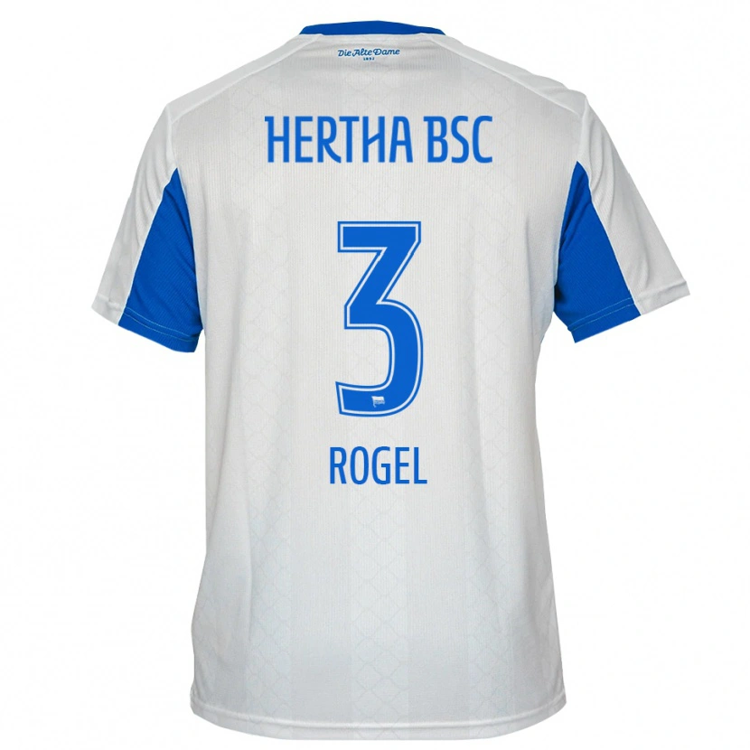 Danxen Herren Agustín Rogel #3 Weiß Blau Auswärtstrikot Trikot 2025/26 T-Shirt