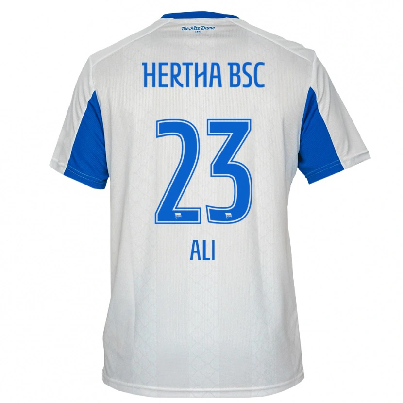 Danxen Herren Denniz Ali #23 Weiß Blau Auswärtstrikot Trikot 2025/26 T-Shirt