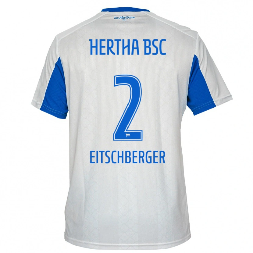 Danxen Herren Julian Eitschberger #2 Weiß Blau Auswärtstrikot Trikot 2025/26 T-Shirt