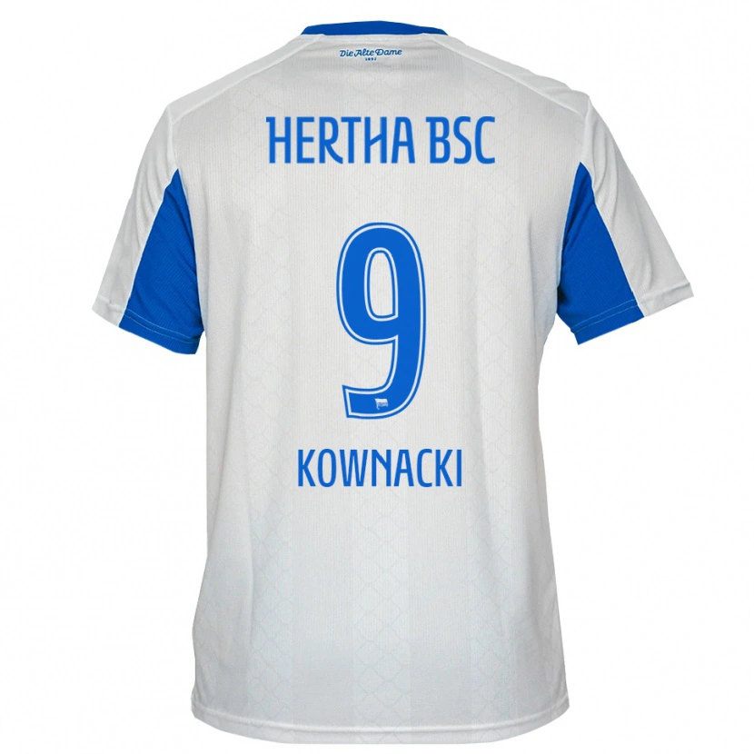 Danxen Herren Dawid Kownacki #9 Weiß Blau Auswärtstrikot Trikot 2025/26 T-Shirt