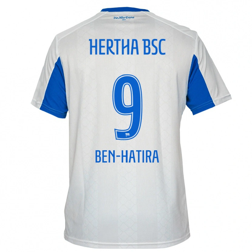 Danxen Herren Aslam Ben-Hatira #9 Weiß Blau Auswärtstrikot Trikot 2025/26 T-Shirt