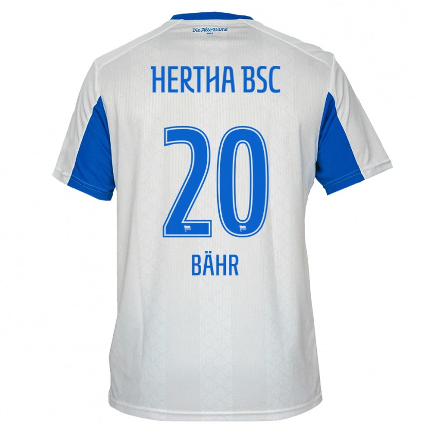 Danxen Herren Mara Bähr #20 Weiß Blau Auswärtstrikot Trikot 2025/26 T-Shirt