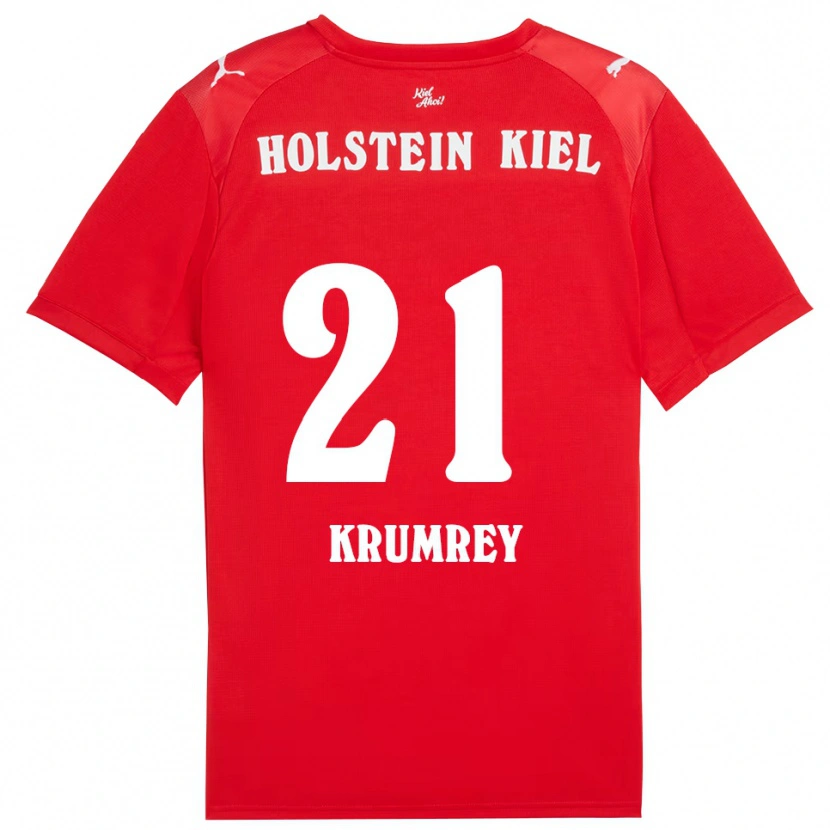 Danxen Herren Jonas Krumrey #21 Rot Blau Auswärtstrikot Trikot 2025/26 T-Shirt