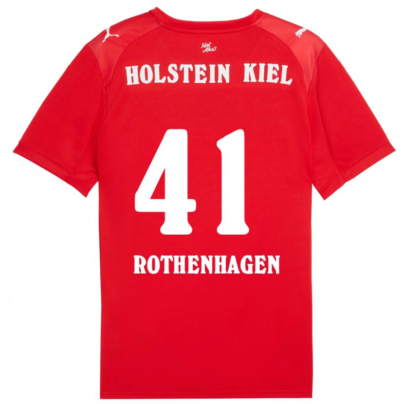 Danxen Herren Lio Rothenhagen #41 Rot Blau Auswärtstrikot Trikot 2025/26 T-Shirt