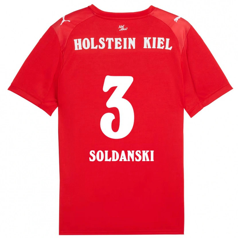 Danxen Herren Lasse Soldanski #3 Rot Blau Auswärtstrikot Trikot 2025/26 T-Shirt