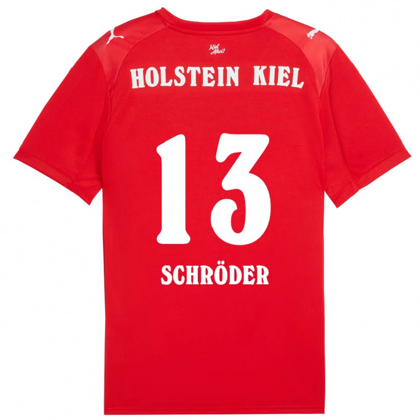 Danxen Herren Lea Schröder #13 Rot Blau Auswärtstrikot Trikot 2025/26 T-Shirt