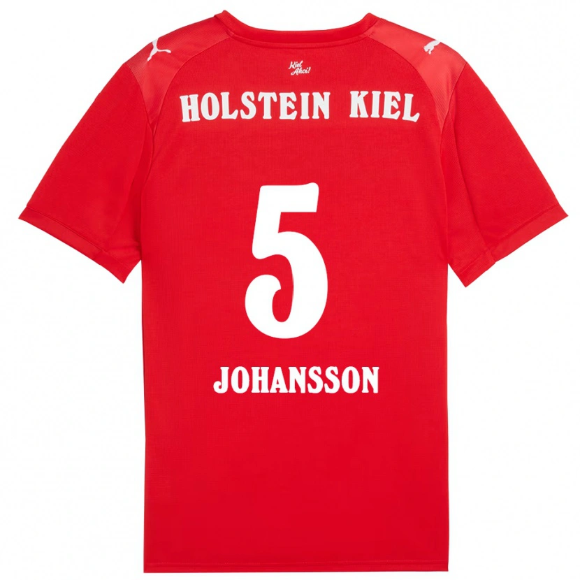 Danxen Herren Carl Johansson #5 Rot Blau Auswärtstrikot Trikot 2025/26 T-Shirt