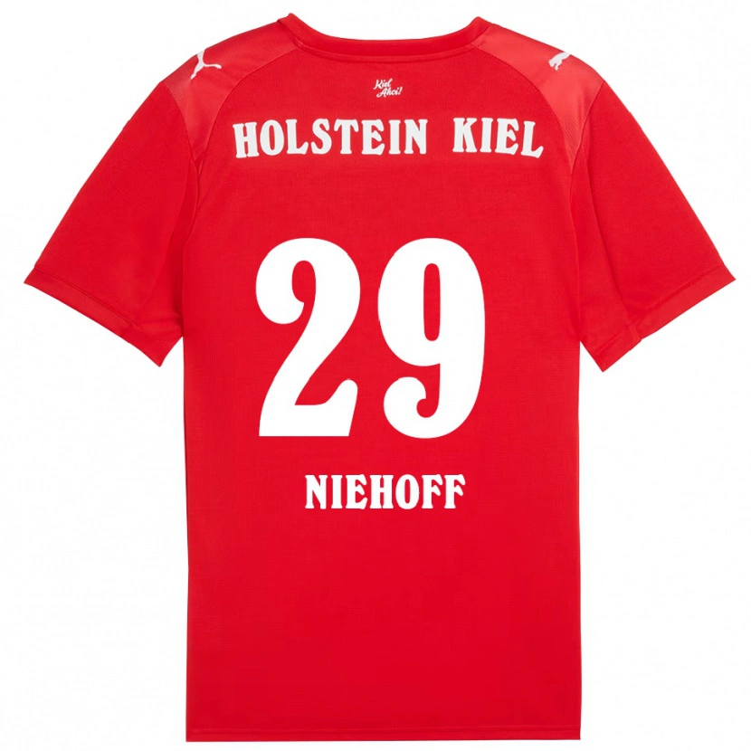 Danxen Herren Niklas Niehoff #29 Rot Blau Auswärtstrikot Trikot 2025/26 T-Shirt