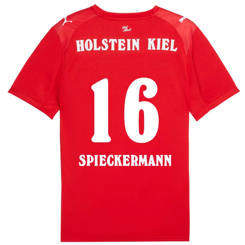 Danxen Herren Tim Spieckermann #16 Rot Blau Auswärtstrikot Trikot 2025/26 T-Shirt