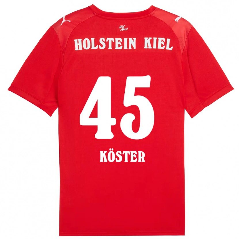 Danxen Herren Louis Köster #45 Rot Blau Auswärtstrikot Trikot 2025/26 T-Shirt