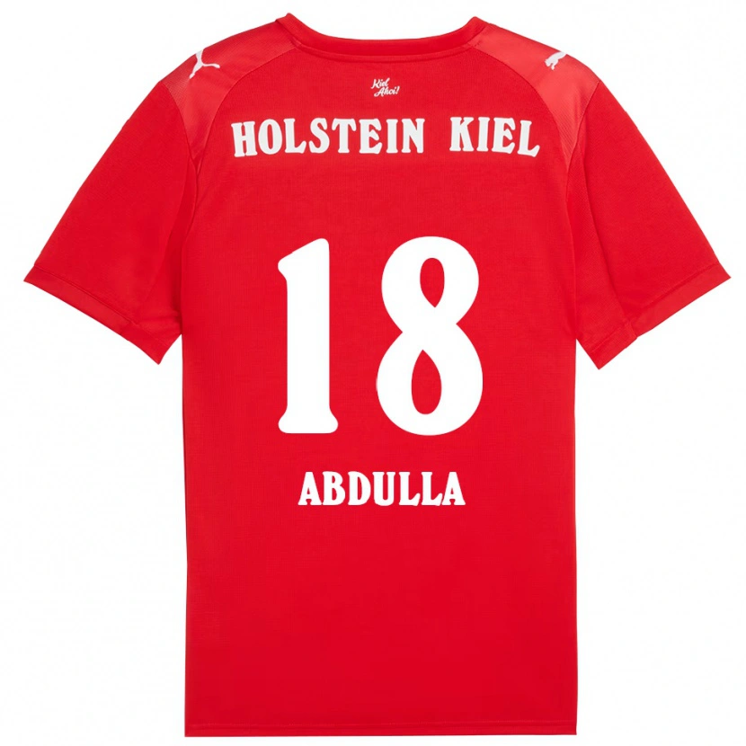 Danxen Herren Ali Abdulla #18 Rot Blau Auswärtstrikot Trikot 2025/26 T-Shirt