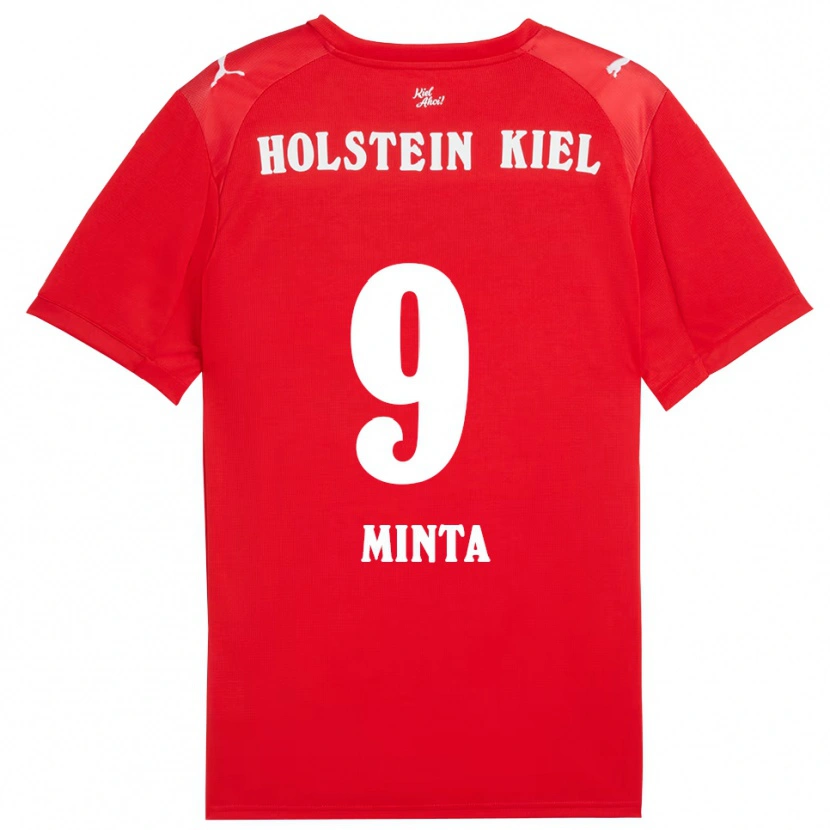 Danxen Herren Janine Minta #9 Rot Blau Auswärtstrikot Trikot 2025/26 T-Shirt