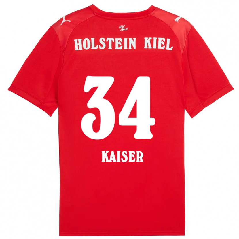 Danxen Herren Konstantin Kaiser #34 Rot Blau Auswärtstrikot Trikot 2025/26 T-Shirt