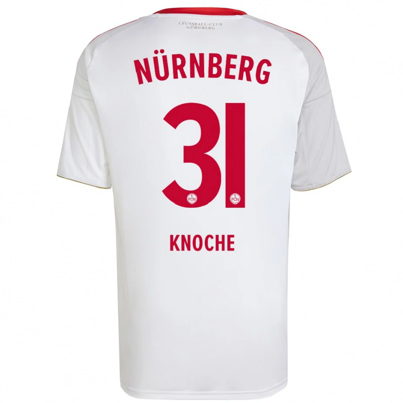 Danxen Herren Robin Knoche #31 Weiß Rot Auswärtstrikot Trikot 2025/26 T-Shirt