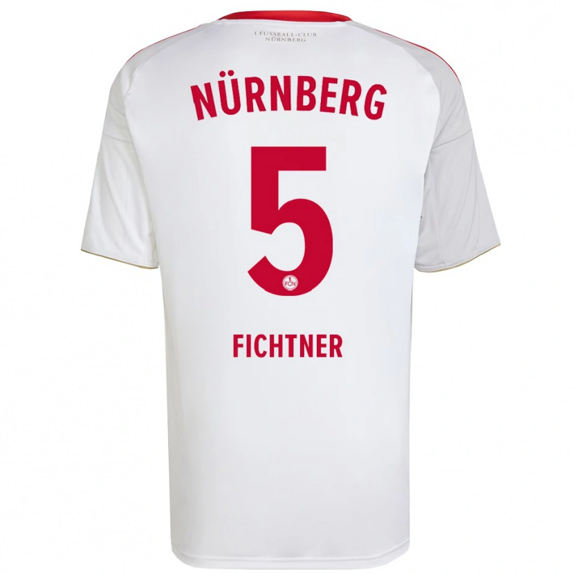 Danxen Herren Tom Fichtner #5 Weiß Rot Auswärtstrikot Trikot 2025/26 T-Shirt
