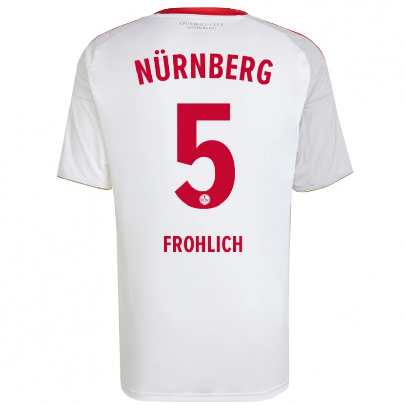 Danxen Herren Clara Fröhlich #5 Weiß Rot Auswärtstrikot Trikot 2025/26 T-Shirt