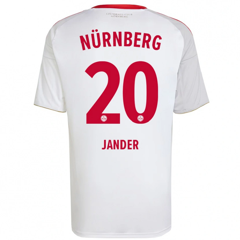 Danxen Herren Caspar Jander #20 Weiß Rot Auswärtstrikot Trikot 2025/26 T-Shirt