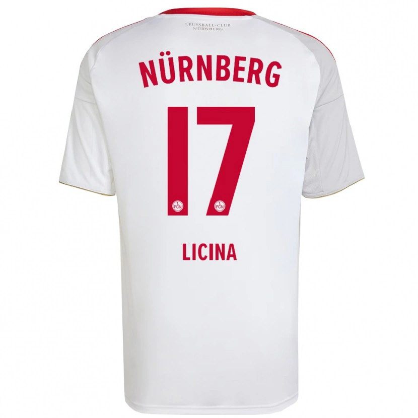 Danxen Herren Selma Licina #17 Weiß Rot Auswärtstrikot Trikot 2025/26 T-Shirt
