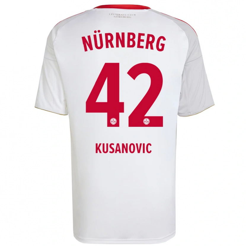Danxen Herren Tino Kusanovic #42 Weiß Rot Auswärtstrikot Trikot 2025/26 T-Shirt