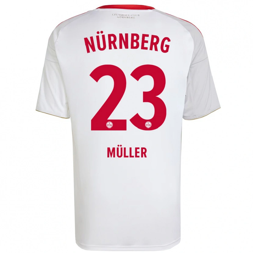 Danxen Herren Paul Müller #23 Weiß Rot Auswärtstrikot Trikot 2025/26 T-Shirt