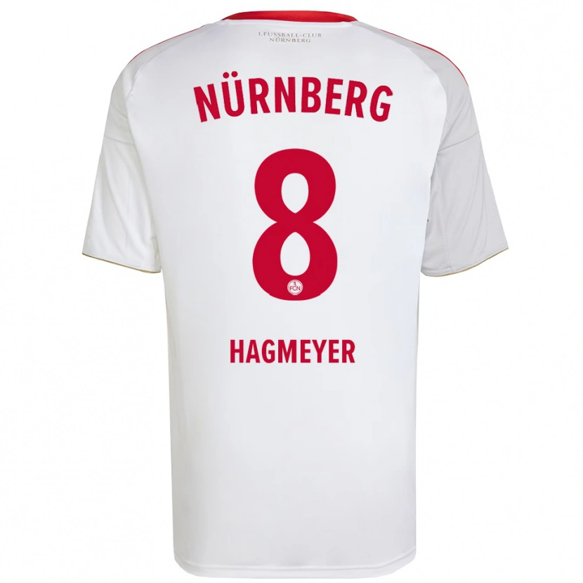 Danxen Herren Ben Hagmeyer #8 Weiß Rot Auswärtstrikot Trikot 2025/26 T-Shirt
